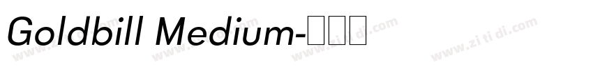 Goldbill Medium字体转换